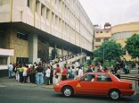A Long Line for Free Health Care at the Calderon Guardia Hospital