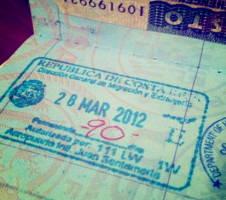 Perpetual Tourists Passport Stamp in Costa Rica