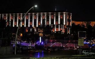 Turkey state TV headquarters after the coup attempt. Anadolu Agency