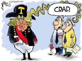 Trumpoleon. Cartoon by Clay Jones