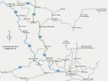 map of Arenal - San Ramón - San Carlos area.