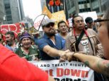 Leonardo DiCaprio joins protest of Dakota Access pipeline.