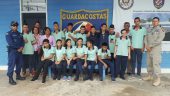 School kids in Costa Rica's southern Pacific participate in the Coast Guard's environment and security education program.