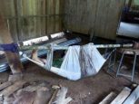 A hammock that was improvised to cart an indigenous woman in the Limón province by foot to be treated for appendicitis. She died from complications.