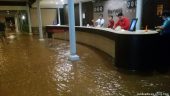 Barceló Hotel at Tambor Beach was flooded extensively on Monday. Photo, CRHoy.com.