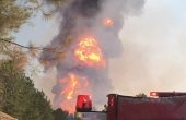 Blast at Alabama gas pipeline, source Facebook.