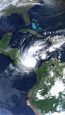 A satellite image of Hurricane Otto as it made landfall yesterday mid-morning.