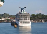 Cruise ship docked at Port Limon, Costa Rica