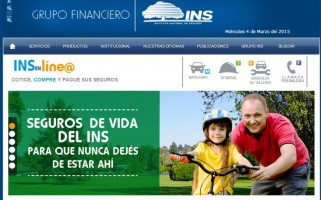 Screenshot of INS webpage