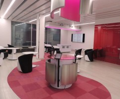 A "pink and chic" Banca Kristal branch.  (FILE/courtesy)