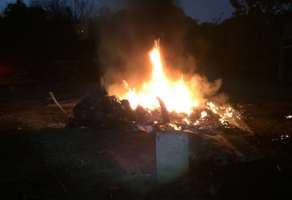 The aircraft burst into flames after crashing shortly after takeoff.  (MSP Photo)