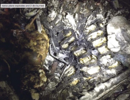 A large quantity of cocaine was amongst the wreckage. (MSP photo)