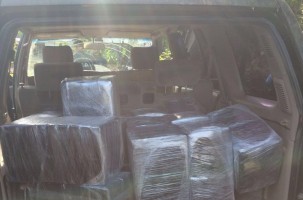 Police found some 370 kilos of cocaine in an abandoned vehicle near the scene. (MSP Photo)