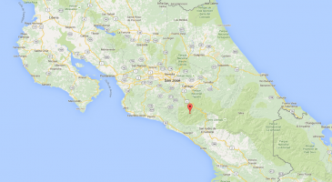 The quake's epicenter was 14 km southeast of Santa Maria de Dota, acording to OVSICORI. (OVSICORI)